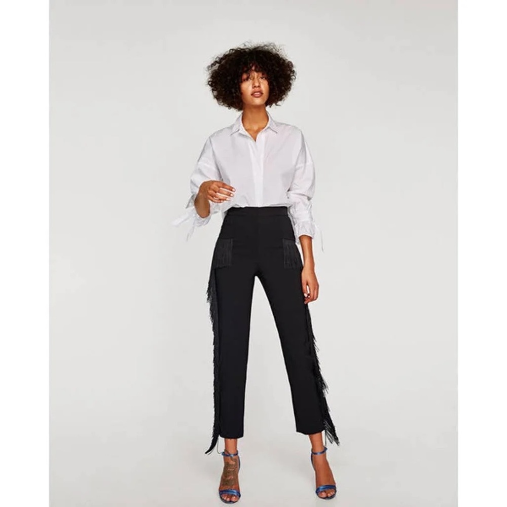 EUC Zara Fringe Detail Dress Pants